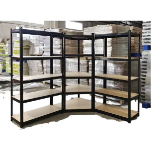 Boltless 5 Layers Light Duty Metal Shelf Load Capacity 175kg/layer in Black or Zinc Galvanized Color