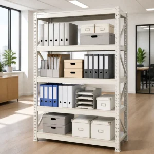 Boltless Rivet Shelving Cold Rolled Steel Anti Static Heavy Duty Stackable Factory Workshop Storage Unit
