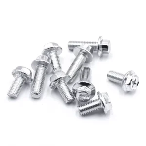 Bolts Nuts DIN Carbon Steel Stainless Steel M5 M6 M8 M10 M12 Hexagon Flange Bolts Fasteners Manufacture