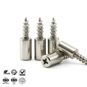 Bookcase Cabinet Self Tapping Screws Shelf Holder 304 Stainless Steel Cross Non Slip Sleeve and Self Tapping Screws