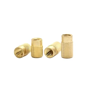 Brass M3 M8 8mm 42mm Knurled Nut Nickel Plated Polished Round Nut With Thread Insert For Plastic Injection Manufacturer