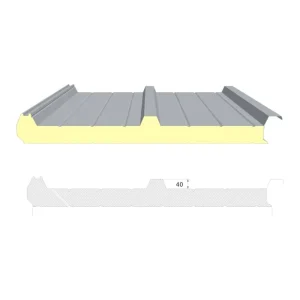 Building Material Heat Insulated Fireproof Metal 50mm PU Sandwich Panels