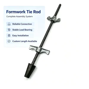 Building Materials Carbon Steel Shuttering Tie Rod Trapezoidal Thread All Thread Formwork Tie Rod for Cast-in-place Concrete