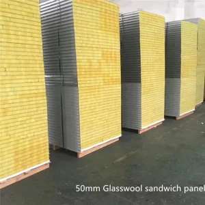 Building Materials Heat Insulated and Fire Proofing High Quality Glass Wool Sandwich Panel