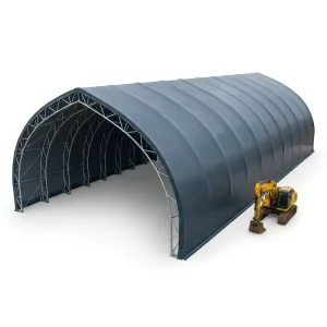 Building Structure Tension Fabric Storage Shelter Tent Warehouse Membrane Mining Pvc Workshop Frame Galvanized Steel