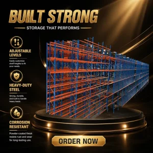 Built with High-grade Structural Steel to Handle Palletized Goods in Demanding Warehouse Environments.