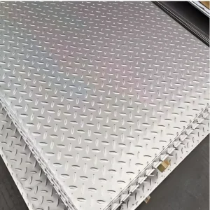 Bulk Custom Stainless Steel Plates Anti Slip Checkered Thin Thick Types Bending Cutting Services 304 Grade Industrial Use