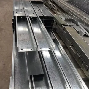 C Beam Type 80*40*20 Slotted Strut Channel Cold Rolled Steel Profile With Pre Galvanized Silver Coating Competitive Pricing