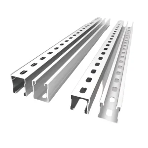 C Shaped Steel Purlin for Roofing and Column Perforated Unistrut Channel 1-5/8″x 1-5/8″ 10ft 12 Gauge HDG