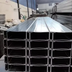 C Structural Steel Purlin,S355 High Strength,Aluzinc/Pre-Galvanized Surface,for Large-Span Industrial Plants&Storage Sheds