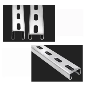 C shaped Steel Painted Seismic resistant Triangular PV Bracket Pipe Gallery Bracket 2mm Thickness 41×21 Size