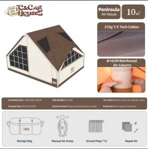 CC Peninsula Air House Tent 10㎡ Waterproof Inflatable Suitable Camping Outdoor Inflatable Air Tent