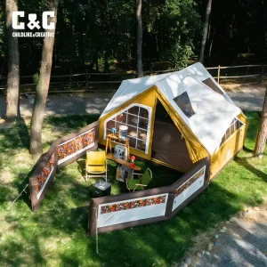 CC”Peninsula”air House Tent 10㎡ Outdoor Camping Inflatable Easy Setup Stability Big Families Glamping Air Tent
