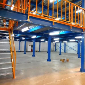 CE Certified 150㎡ Steel Platform Floor System High Density Industrial Manufacturers Warehouse Storage Mezzanine Platform
