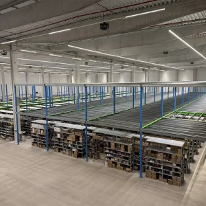 CE Certified Heavy Duty Electrostatic Powder Coated Steel Mezzanine Platform H Beam Anti collision Guard 500kg sqm Load 1 2