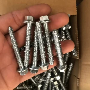 CE Certified Metric M10 M12 M16 Self Tapping Cement Anchor Bolts Hex Screws for Concrete and Masonry Block