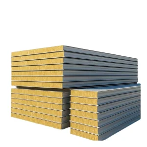 CE Certified Rock Wool Sandwich Panel for Hospital Warehouse Pharmaceutical Wall Panel Fireproof Insulated Clean Room Panel