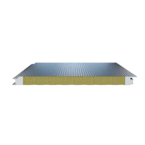 CE Certified Rock Wool Sandwich Wall Panels A1 Fireproof Eco Friendly Moisture Proof for Commercial Building Exterior Wall Roof