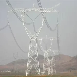 CNC Machined Power Transmission Tower Electrical Steel Angular Steel Lattice Pylon