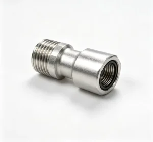 CNC Machining Wire EDM Threaded Pipe Fitting High Pressure Resistant Leak proof Industrial Fluid Pipeline Straight Coupling