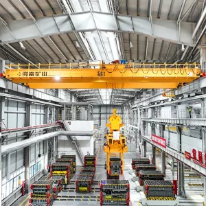Cabin Control Foundry Processing 32 Ton Double Girder Overhead Crane