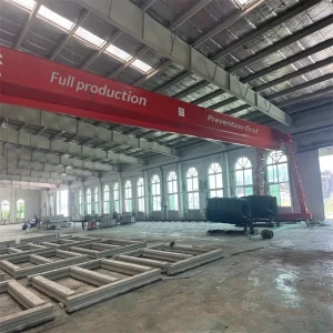 Cabin-Type Gantry Crane 10-Ton MH Cargo Handling Electric Crane with 6m Lifting Height Motor & Gearbox