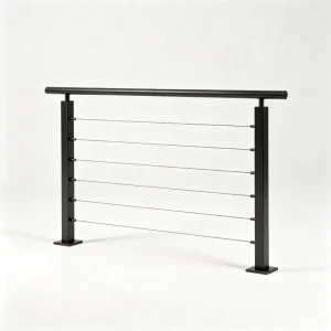 Cable Railing Stainless Steel Low Maintenance Balcony Stair Garden Deck Outdoor Safety Fence Side Mounted Post