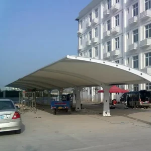Car Parking Shed Garages Carports Tents with Steel Frame PVDF Membrane Tensile Structure Canopy