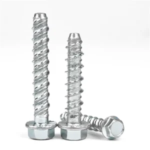 Carbon Steel 12 * 150mm 1/4 White Galvanized Concrete Masonry Anchor Bolts Screw