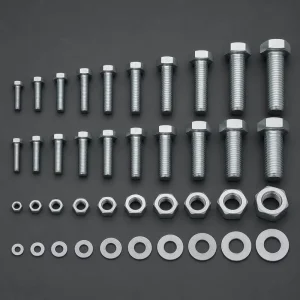 Carbon Steel Hex Bolts and Nuts Assortment Kit Zinc Plated Class 8.8 M6 M20 Half Thread for Construction Steel Structure