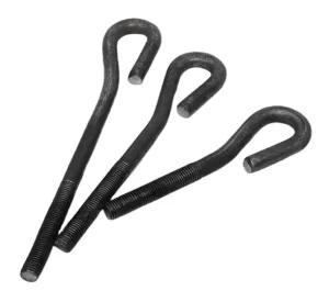 Carbon Steel High Strength J type Anchor Bolts Customized Foundation Bolt