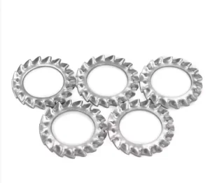 Carbon Steel Stainless Steel Serrated Lock Washers DIN 6797 6798 Anti Loosening Industrial Machinery M3 M30