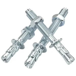 Carbon Steel Wedge Anchor Bolts Galvanized Screw Type Expansion Bolts Available in Various Sizes From M6 to M24