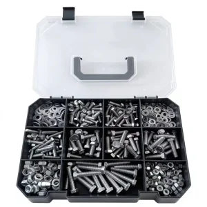 Carbon Steel Zinc Plated Metric Assorted Nuts Bolts Machine Screws Phillips Head Hexagon Nuts Washers Set Self-Tapping Screws