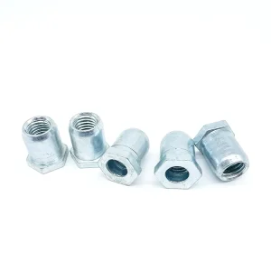 Carbon Steel Zinc Plated Open End Blind Rivet Nut Hex Flat Head Rivnut for Machinery Assembly