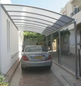 Carport Modern Car Shed Polycarbonate Roof Design with Aluminum Frame