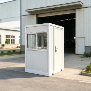 Caseta De Vigilancia Steel Sentry Box Heavy Duty Security Booth Galvanized Guard House Durable Outdoor with Sliding Window