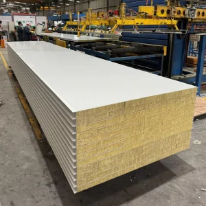 Certified Acoustic Rock Wool Sandwich Panel for Workshop and Equipment Room