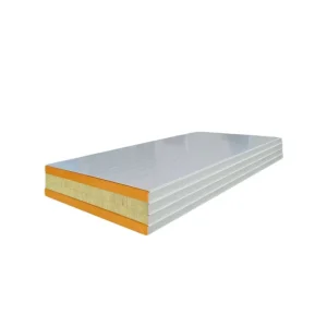 Certified Rock Wool Insulated Roof and Wall White Steel Sandwich Panel