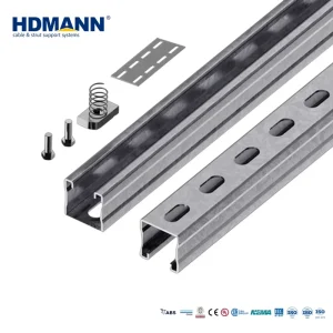 Certified Slotted Hot Dip Galvanized Support Brackets C Profile Steel Strut Channel for Heavy HVAC Systems