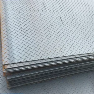 Checkered Hot Rolled Carbon Steel Plate for Stair Treads, Platforms, Flooring, and Construction