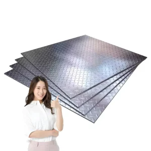 Checkered Plate Hot Rolled Mild Steel Anti Flooring For Industrial Walkway Stair Tread JIS Standard Welding Process