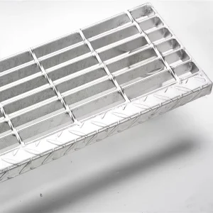Checkered Plate Nosing JT4 Stair Tread with Bolted Fixing