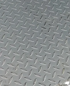 Checkered Stainless Steel Plate Sheet 201 304 Diamond Tread Pattern 2.0-8.0mm Thickness Anti-Slip for Floor Stair Platform