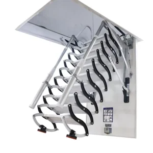 China Electric Portable Folding Stairs Design Telescopic Staircase Curved Stair Side Mounted Top Stairs