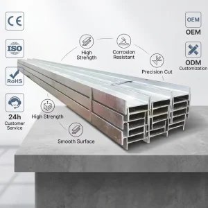 China Factory Galvanized Hot Rolled Steel H Beam Building Construction ASTM Q235B Welding A36 A283 A387 S235JR S355JR Sizes