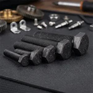 China Factory Grade 8.8 Black Oxide Hex Head Bolt With Nut Flat Spring Washer DIN933 Carbon Steel Full Thread Bolt