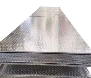 China Factory Hot Dipped Galvanized Checkered Plate Anti Slip Chequered Steel Sheet for Flooring Stair Tread