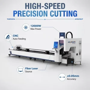 China Factory Metal Tube CNC Fiber Laser Cutting Machine 1500w 3000w CE ISO9001 Certificate Pipe Laser Cutter Machine
