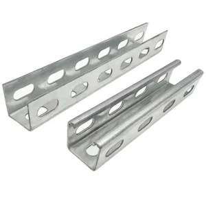 China Factory Price C Channel Steel Zinc Aluminum Magnesium Perforated C Steel Slotted Purlin Cutting